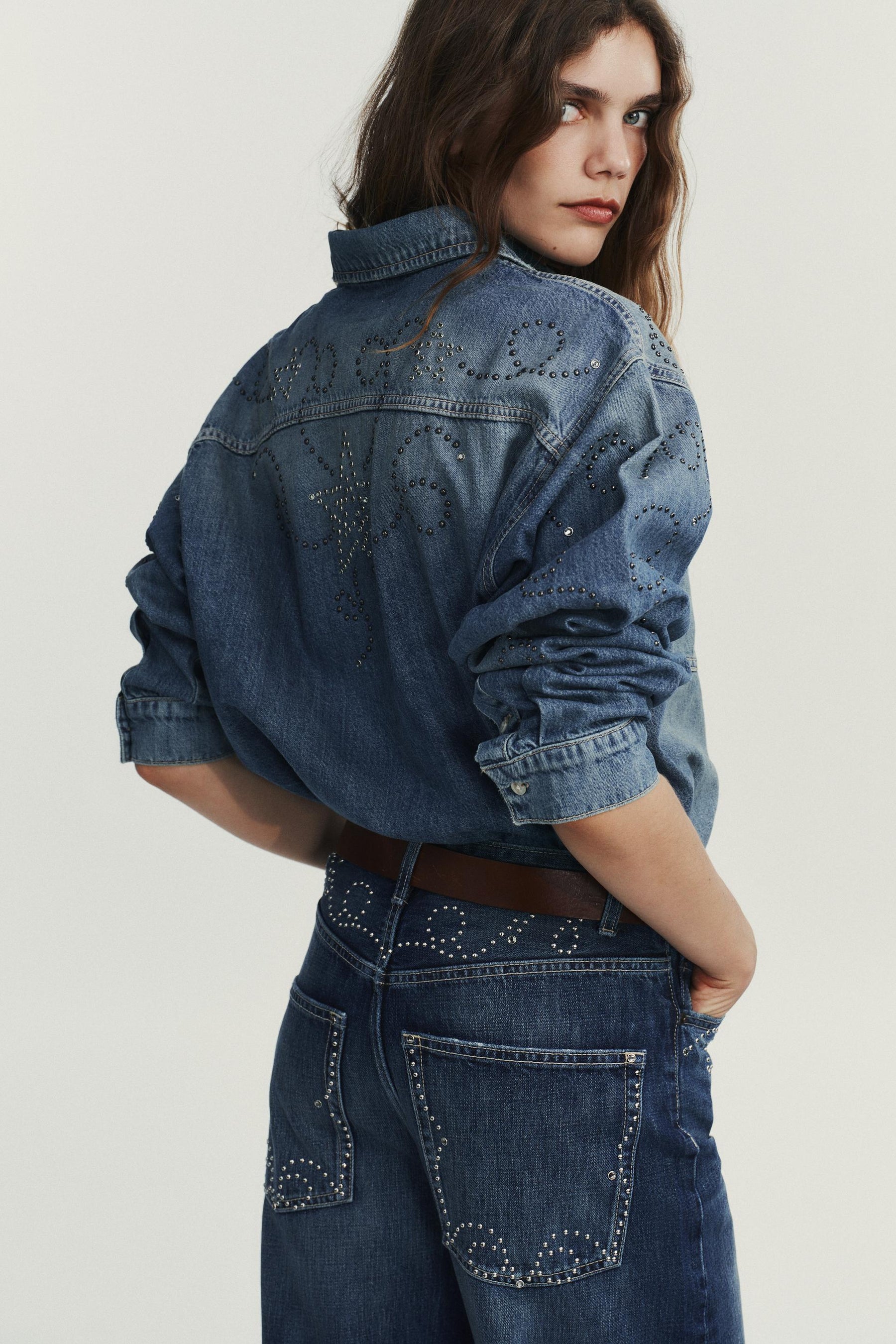 Metal Stud Jeans