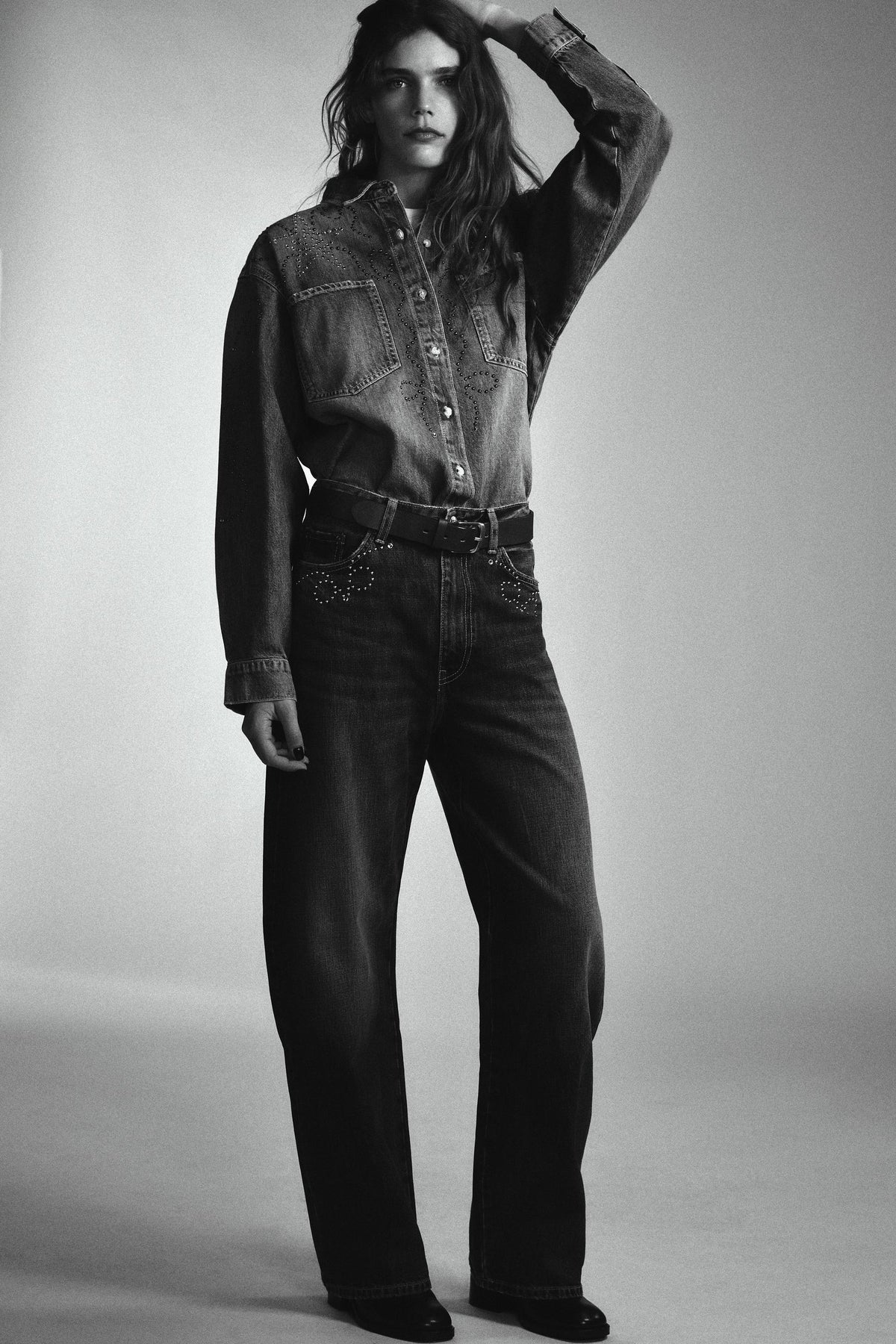 Metal Stud Jeans