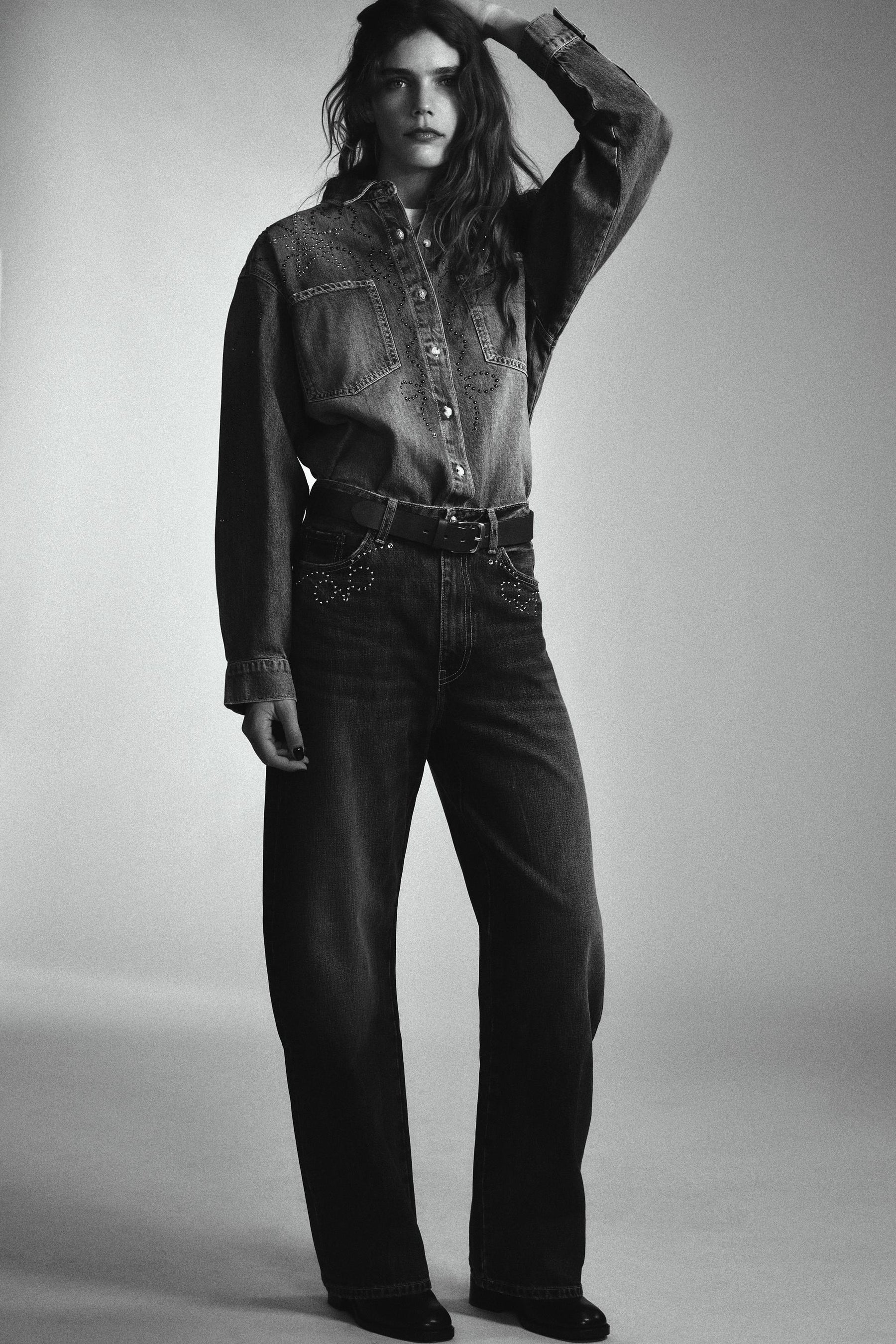 Metal Stud Jeans