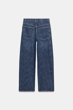 Baggy mid-waist jeans with