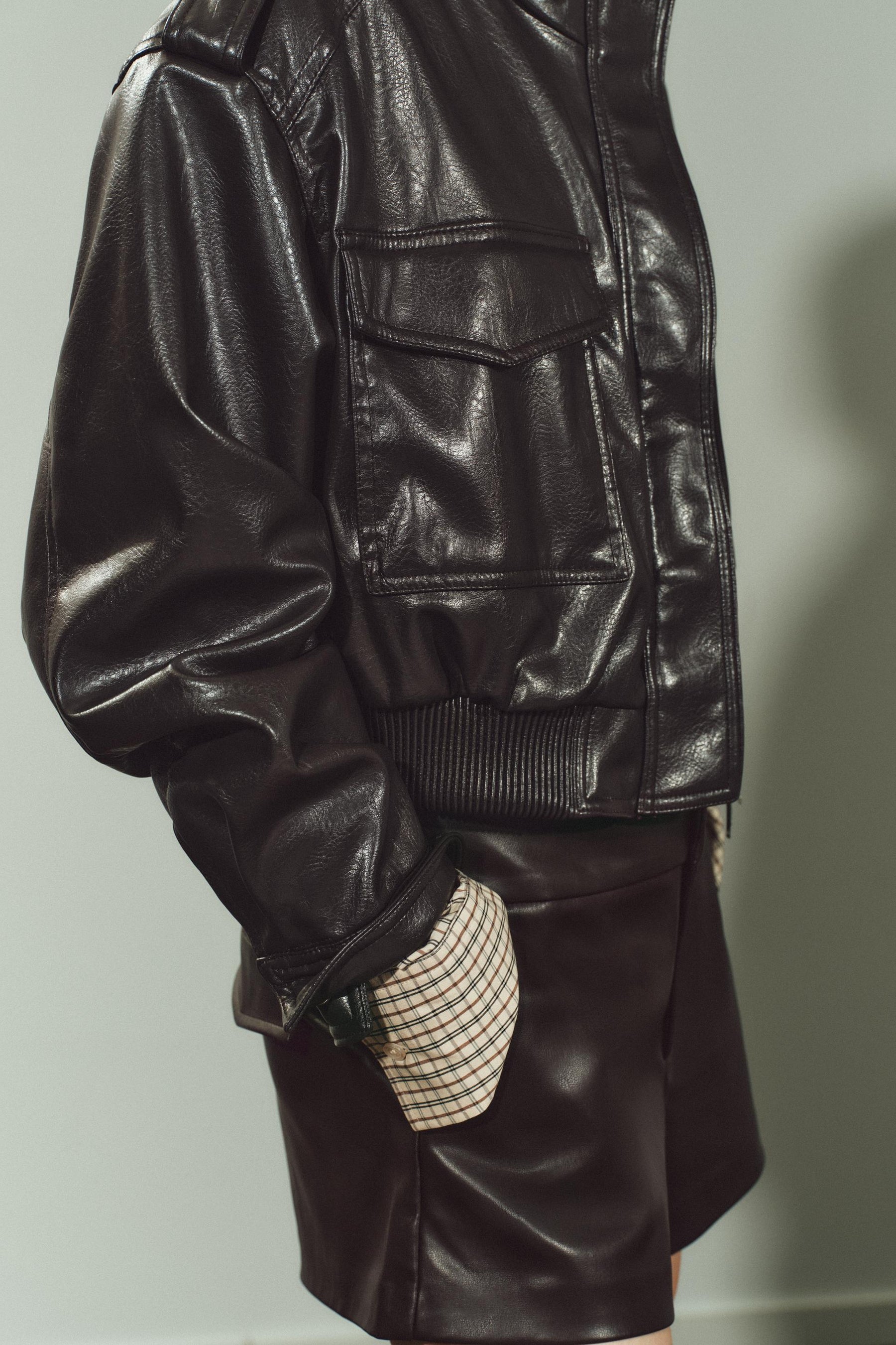 Kunstlederjacke