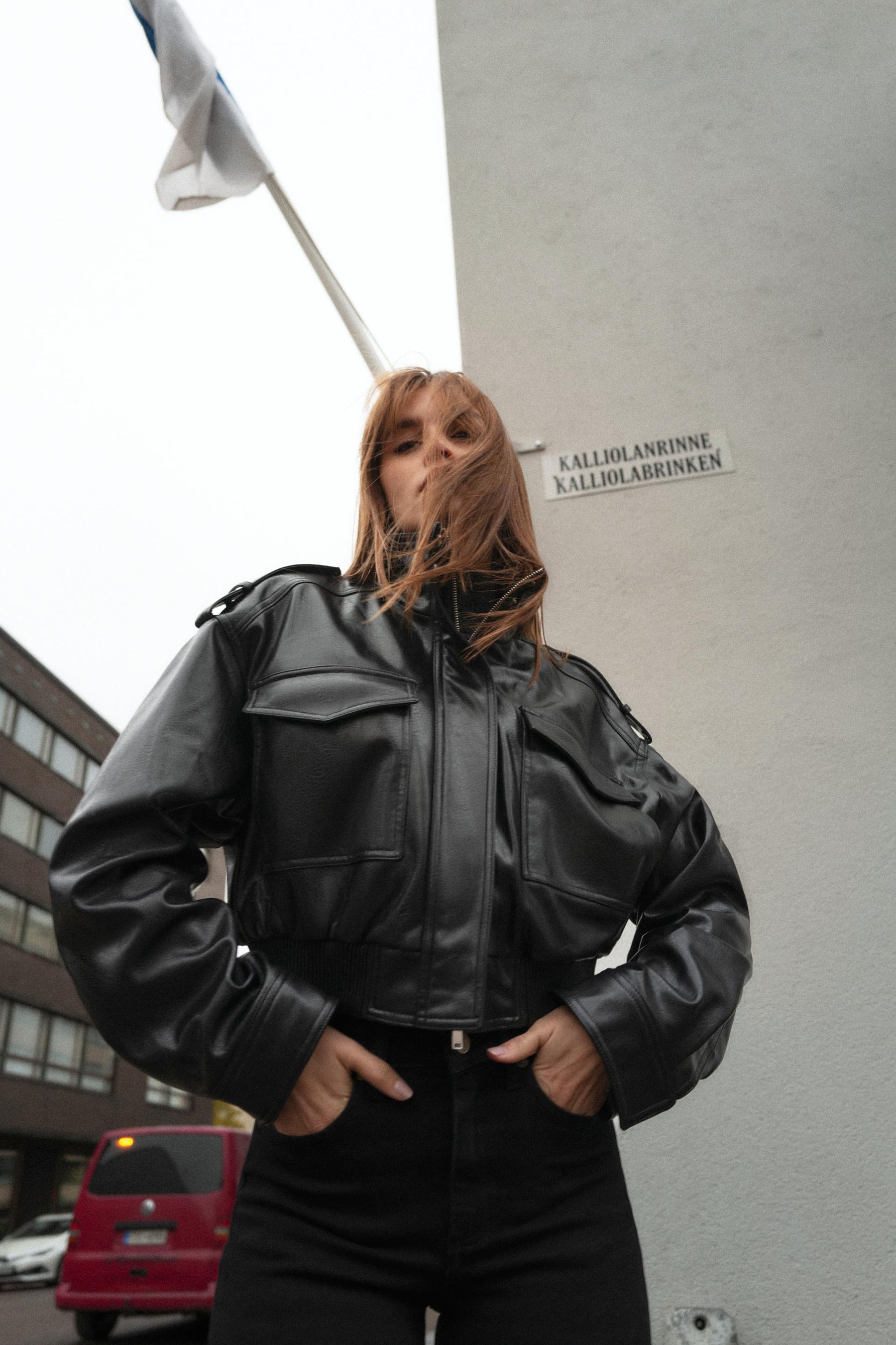 Kunstlederjacke mit