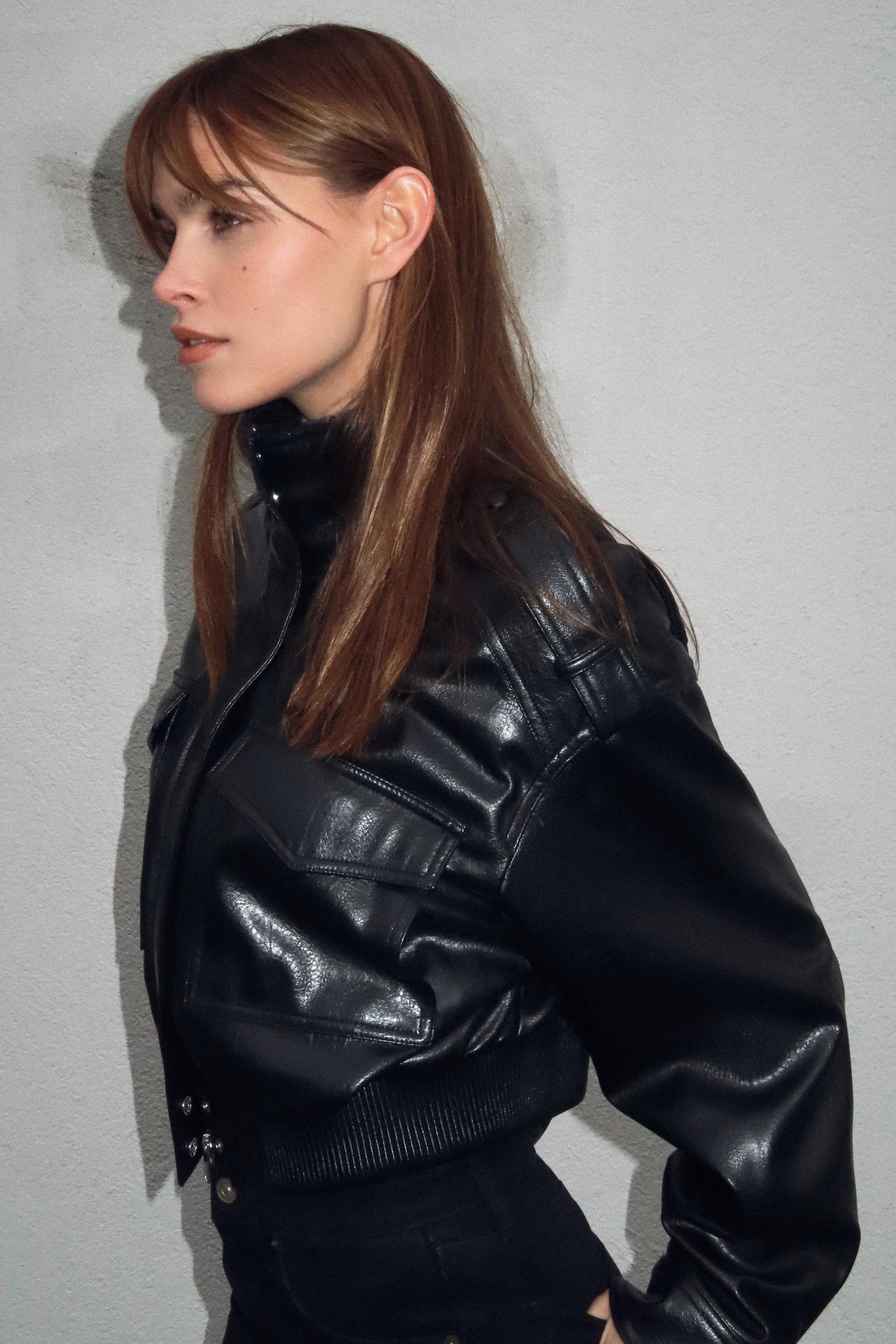 Kunstlederjacke mit