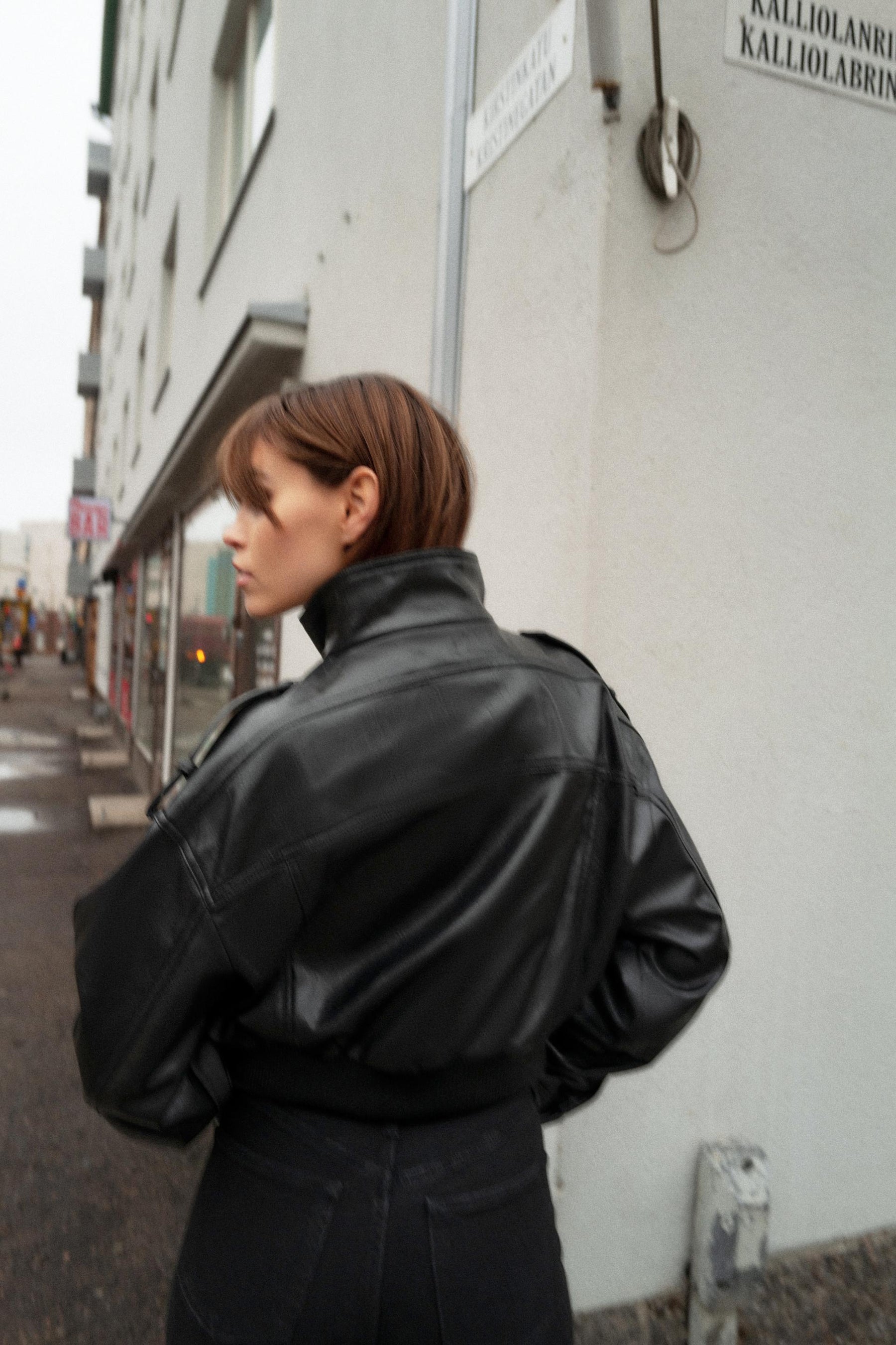 Kunstlederjacke mit