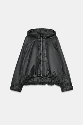 Windproof puffer jacket with