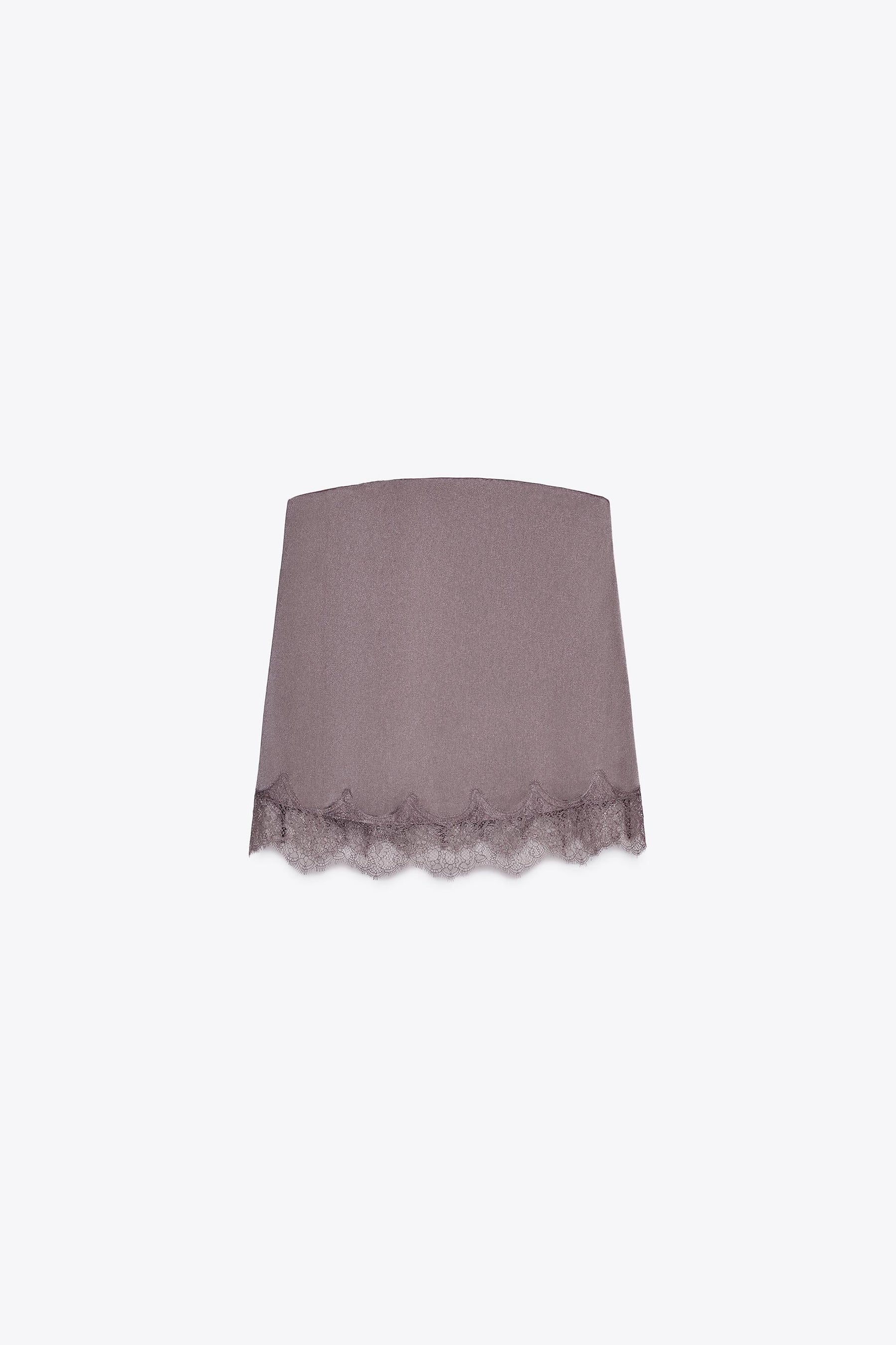 SATIN TOP WITH LACE