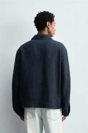REGULAR FIT 100% LINEN JACKET - Image 3