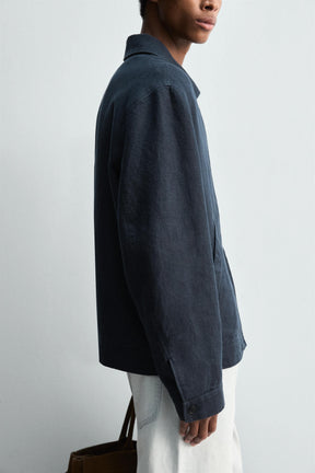 REGULAR FIT 100% LINEN JACKET - Image 7