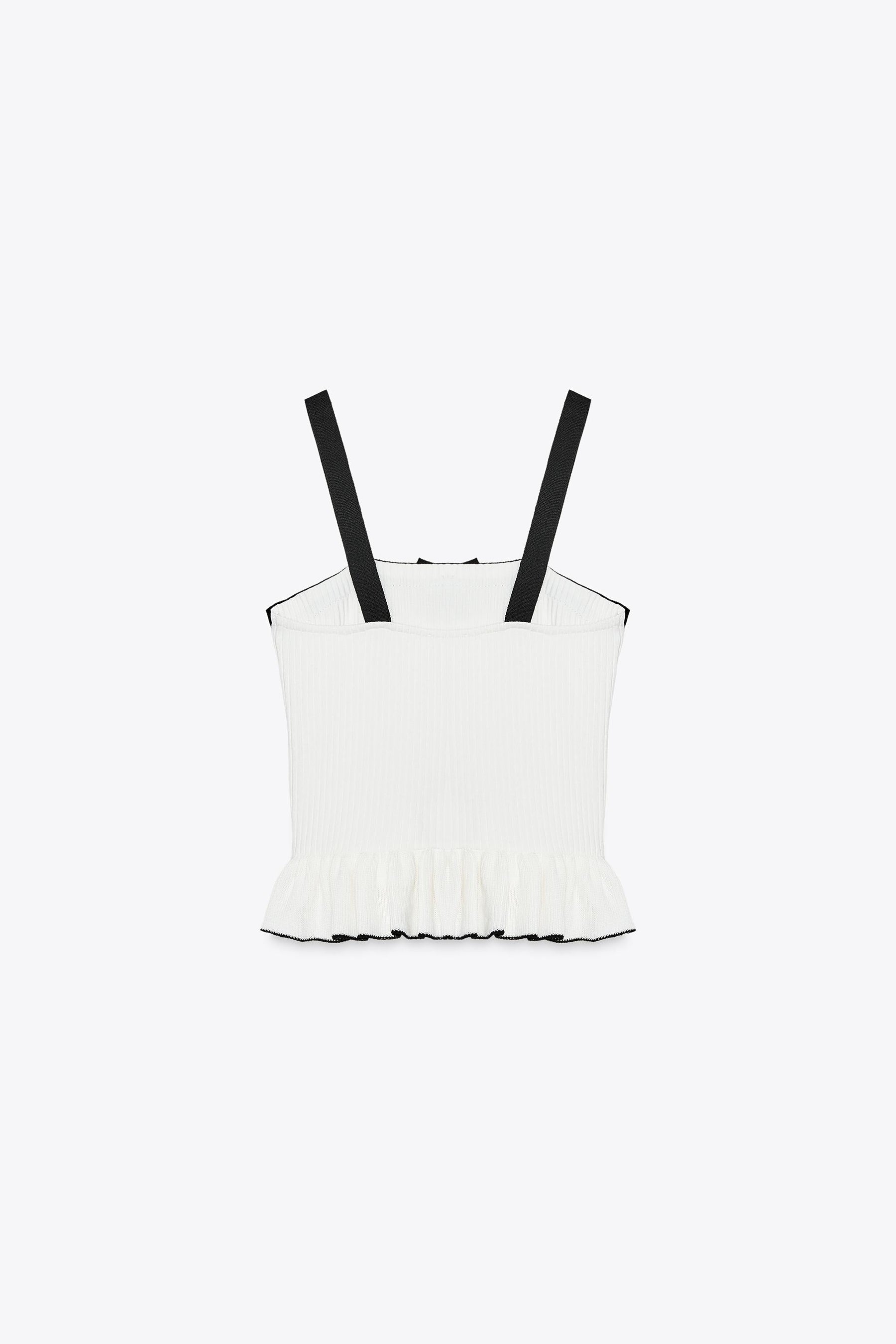 Ribbed Knit Bow Top