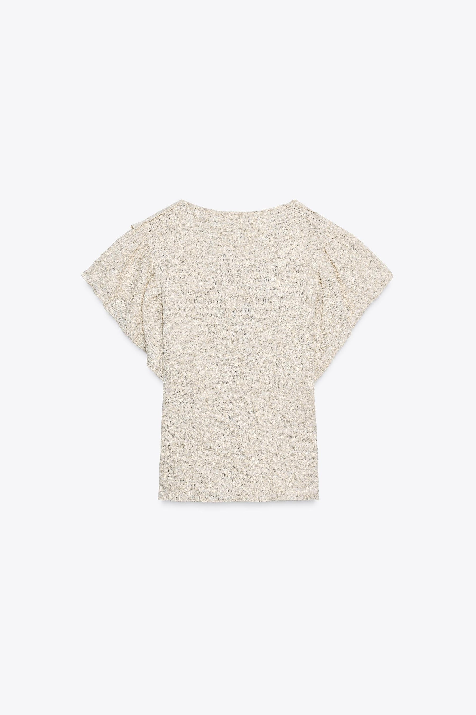Metallisches Jacquard-Oberteil