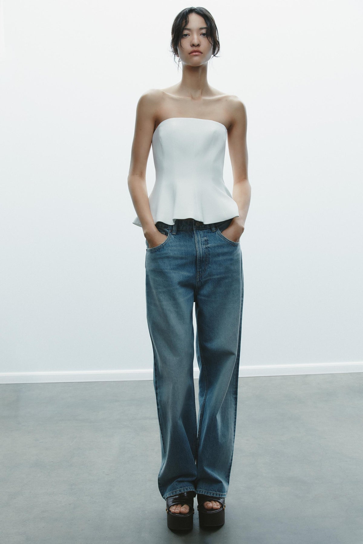 Peplum Bandeau Top
