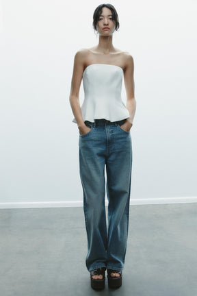 Peplum Bandeau Top