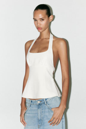 HALTER TOP WITH BOWS