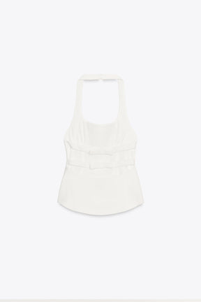 HALTER TOP WITH BOWS