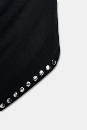 Neckholder-Top mit Nieten