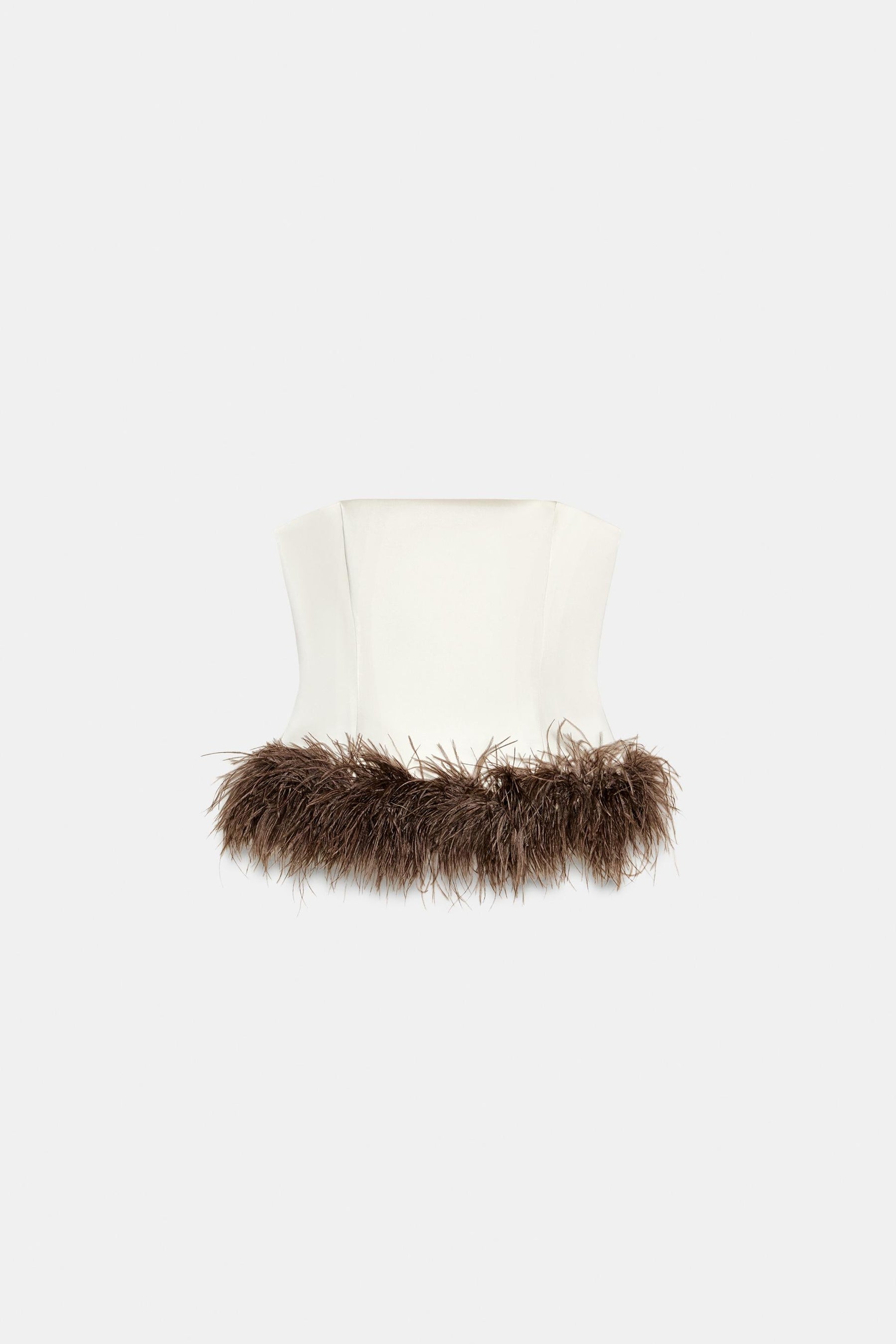 Feather Bandeau Top