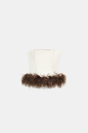 Feather Bandeau Top