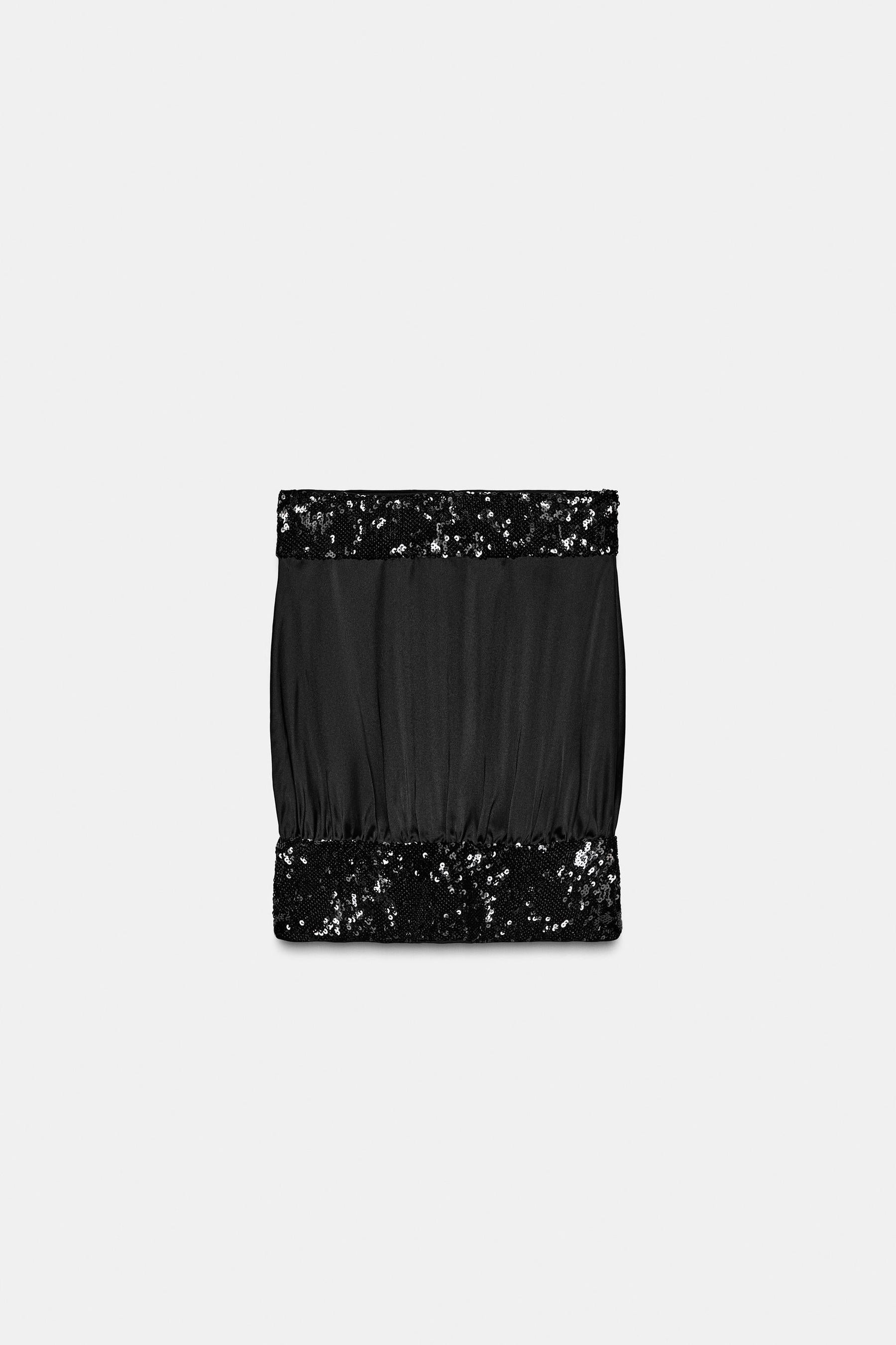 Sequin-Embellished Bandeau Top