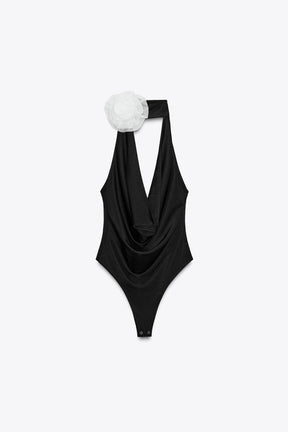 Neckholder-Body mit Blumenapplikationen