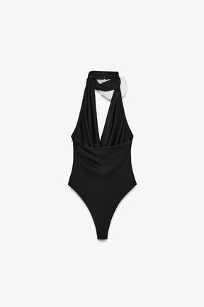 Neckholder-Body mit Blumenapplikationen