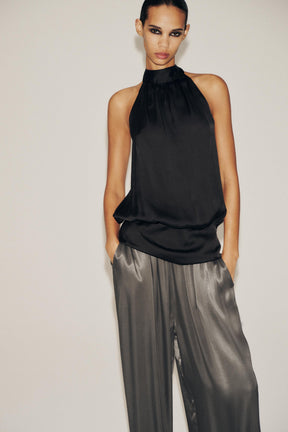 Satin Halter Top