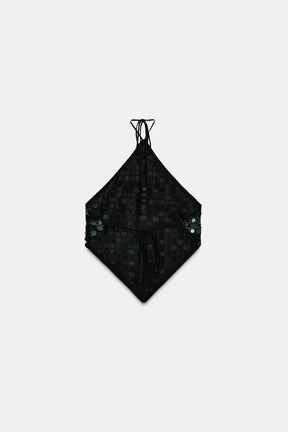 Sequin halter top