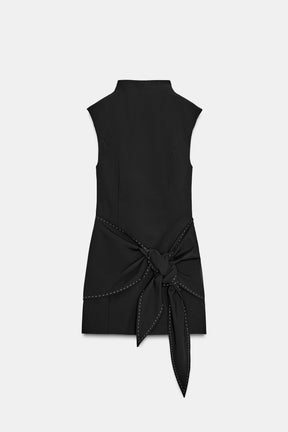 Tie-detail short dress.