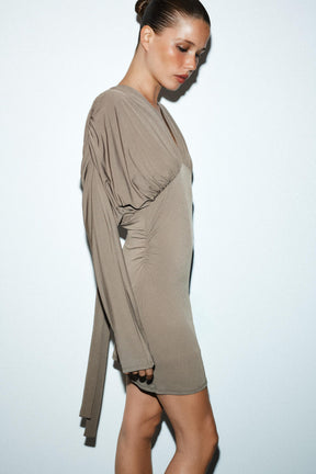 VOLUMINOUS SHORT DRESS - Image 5