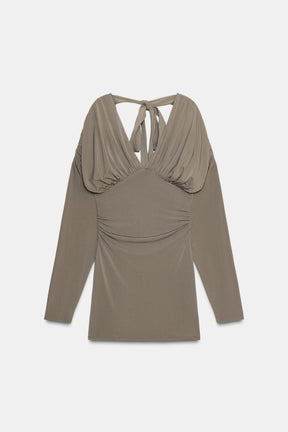 VOLUMINOUS SHORT DRESS - Image 8