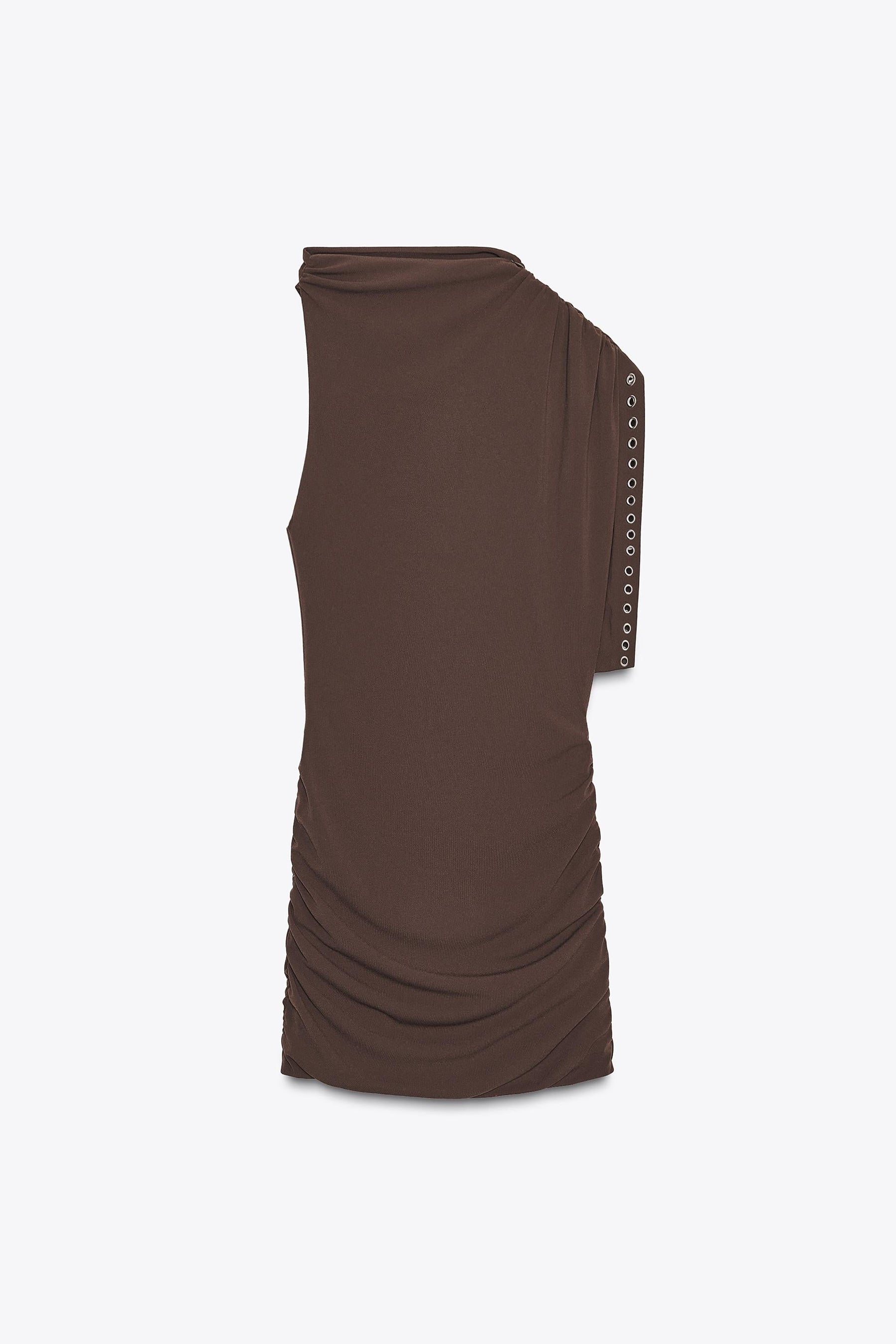 ASYMMETRIC RUFFLED DRESS