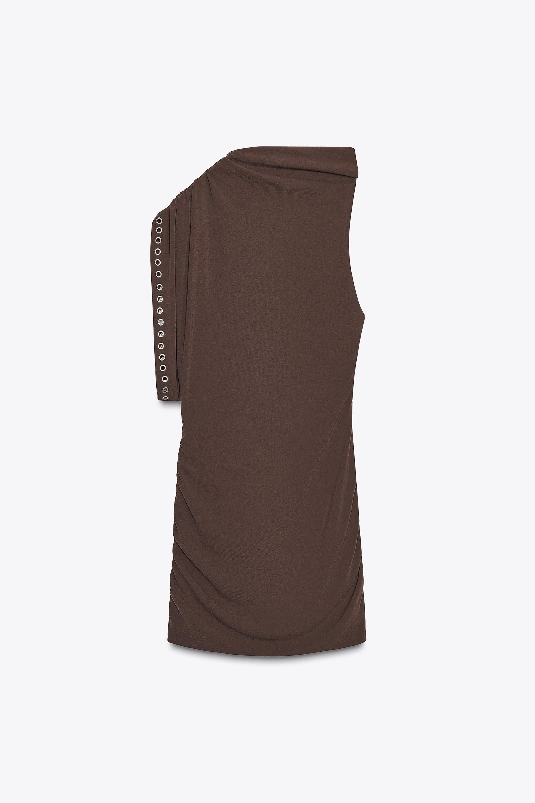 ASYMMETRIC RUFFLED DRESS