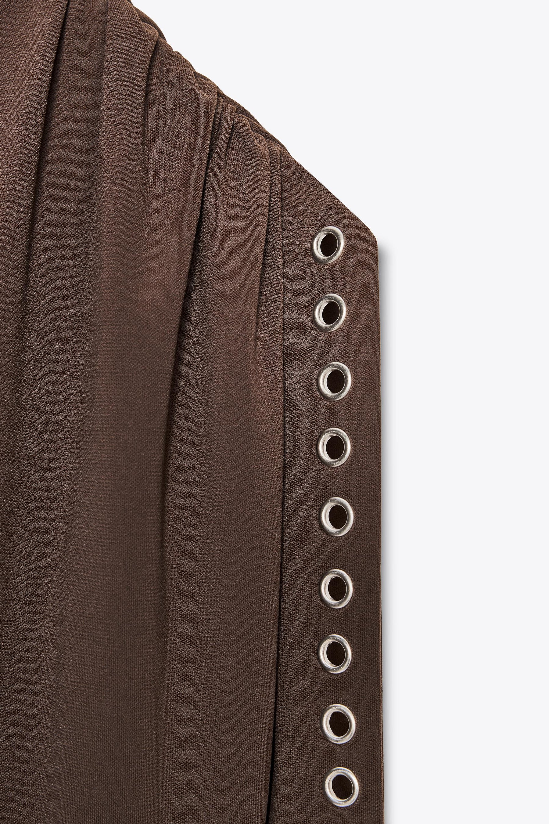 ASYMMETRIC RUFFLED DRESS