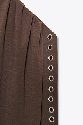 ASYMMETRIC RUFFLED DRESS