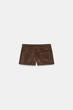 SUEDE MINI SHORTS