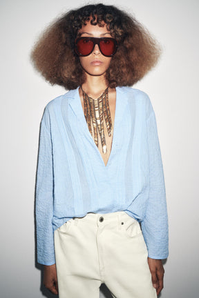 Textured Oversize Shirt