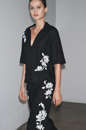 Beaded Embroidery Shirt