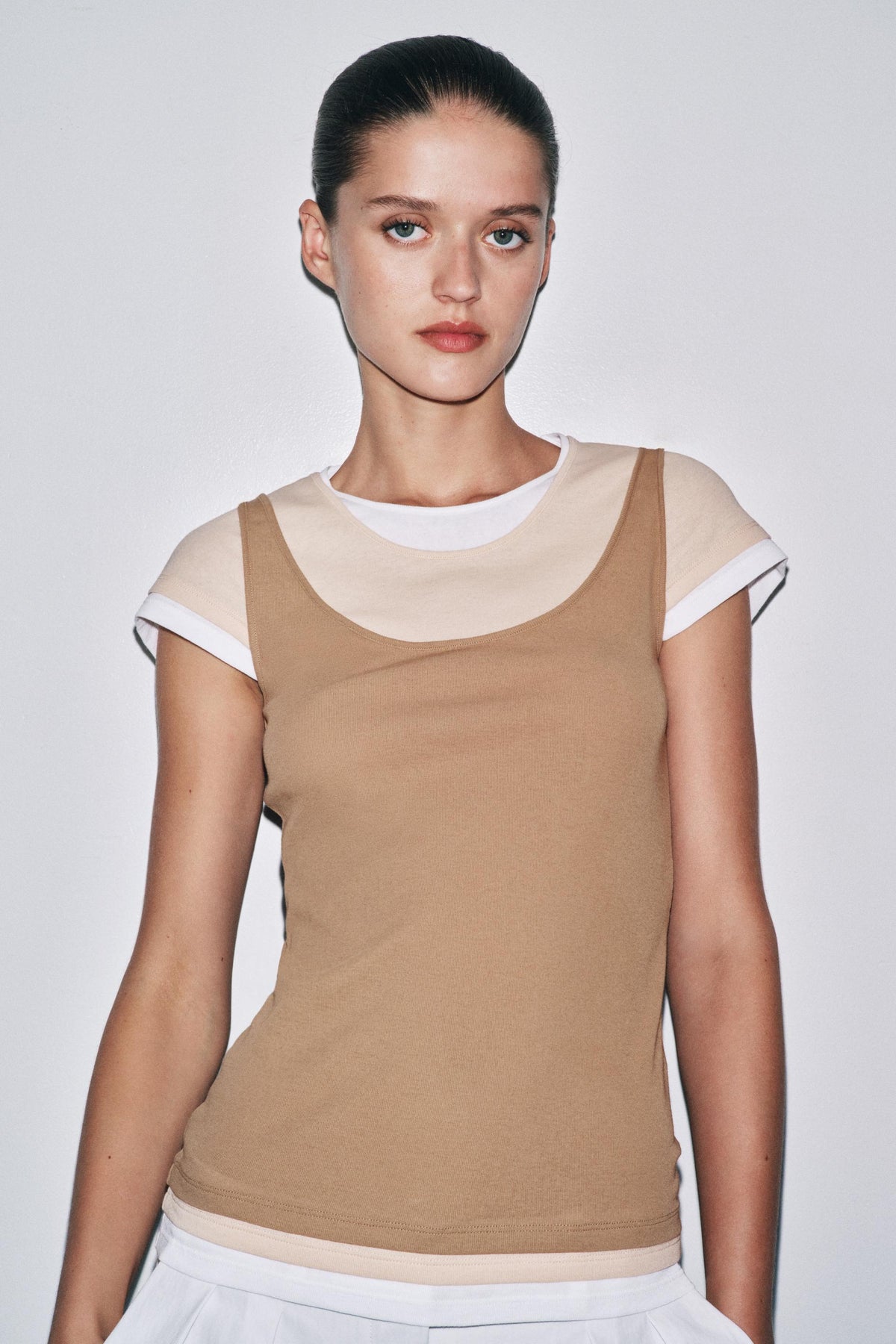Contrast Layered Shirt