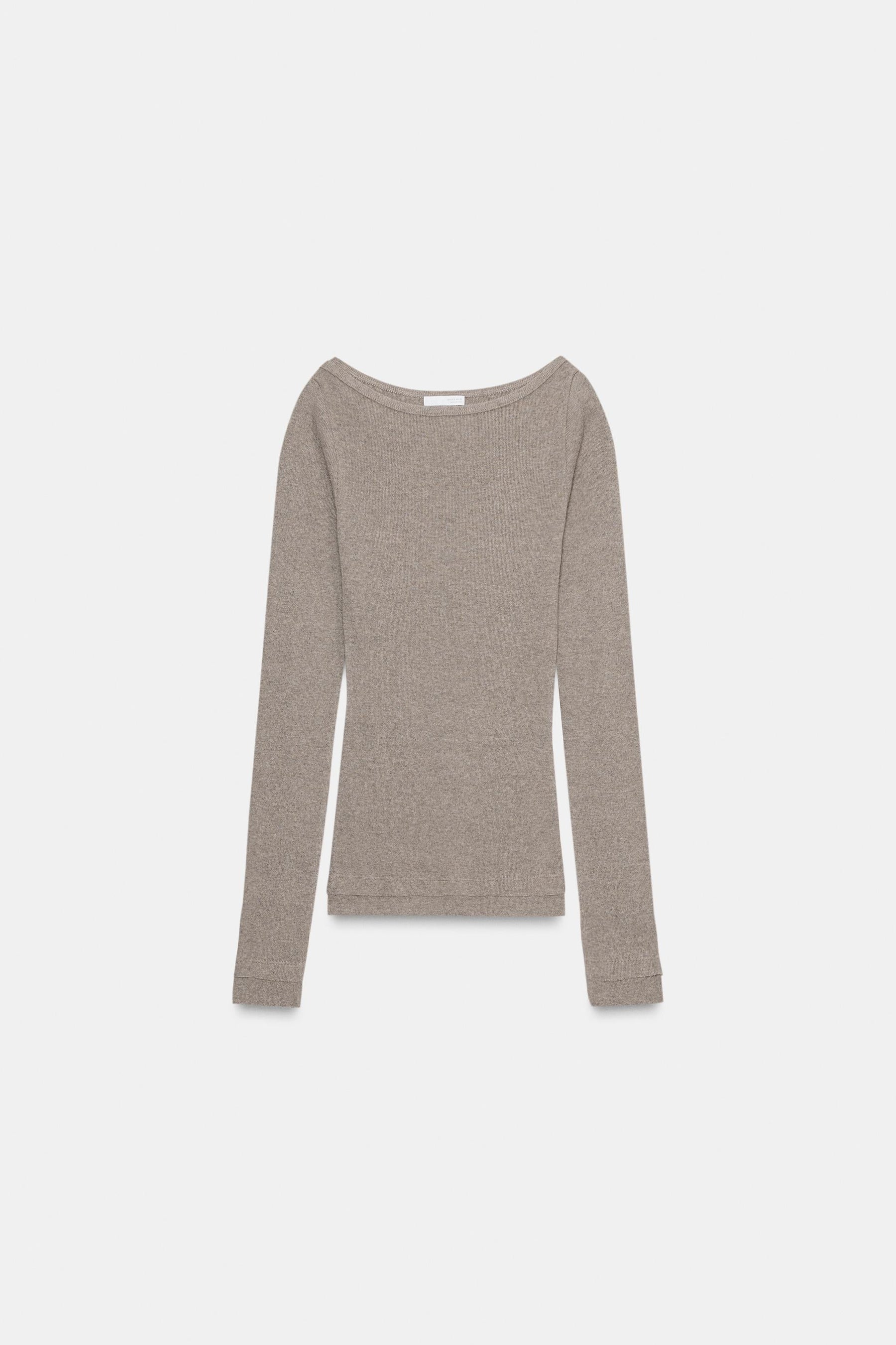 Rib Boat Neck Shirt