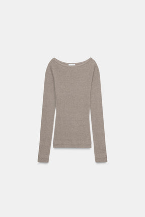 Rib Boat Neck Shirt