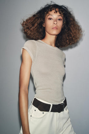 WOOL SHORT SLEEVE SHIRT