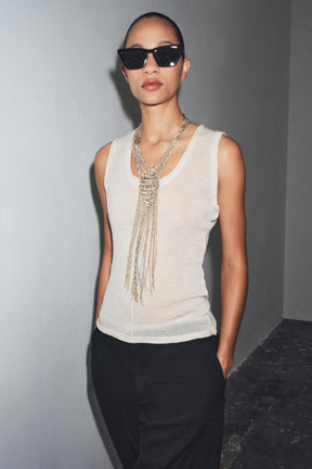 Wool Blend Sleeveless Top