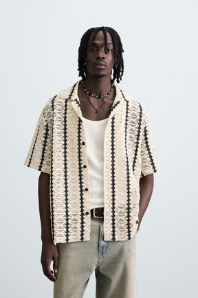 CROCHET TEXTURED SHIRT - Image 2