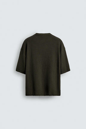 CONTRAST PRINT KNIT T-SHIRT - Image 7