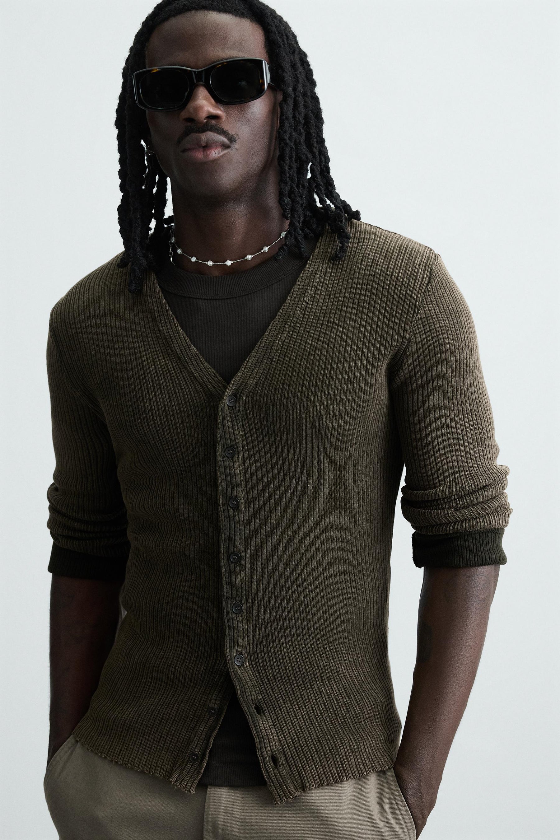 WASHED RIB CARDIGAN - Image 5