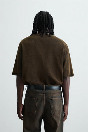 WASHED PRINTED KNIT T-SHIRT - Image 3