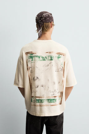 WASHED PRINTED KNIT T-SHIRT - Image 2