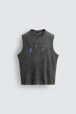 WASHED PRINT KNIT TANK TOP - Image 6