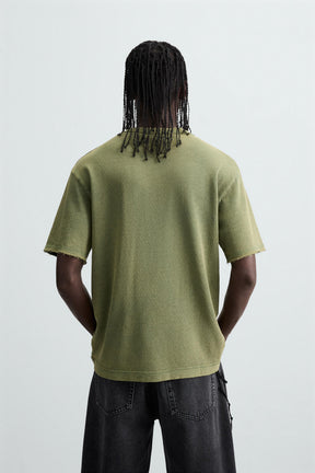 WASHED PRINT KNIT T-SHIRT - Image 3