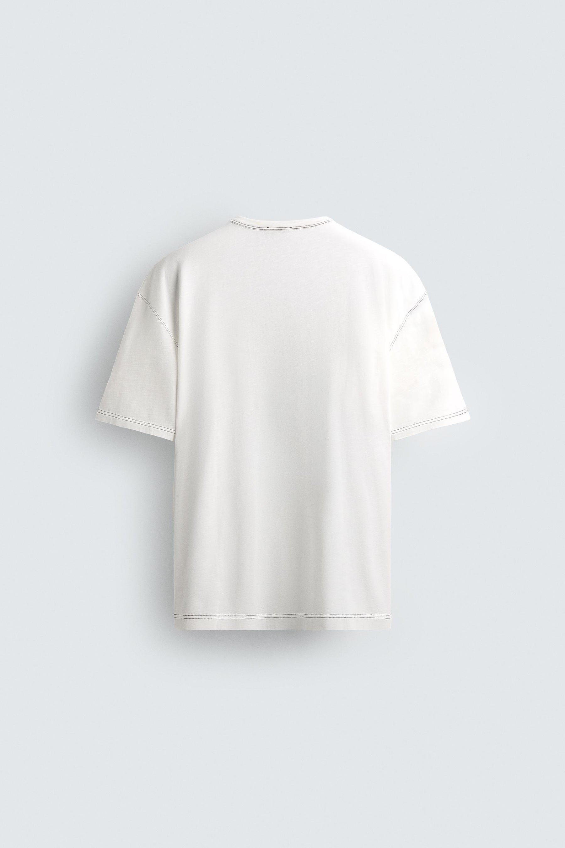 T-SHIRT WITH CONTRAST STITCHING - Image 7