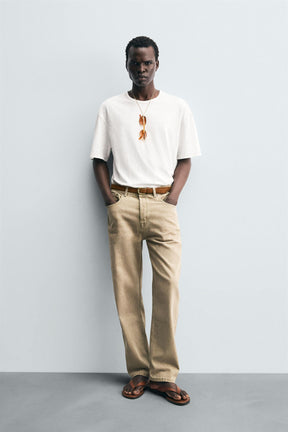 T-SHIRT WITH CONTRAST STITCHING - Image 1